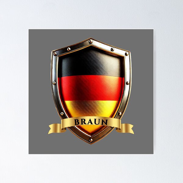 Item preview, Braun Germany Heraldic Name Shield designed and sold by Highlandkings.