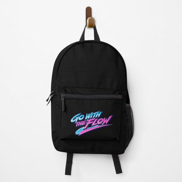 Item preview, Go With The Flow 80s Retro Wave Typography | Neon Retro Motivation designed and sold by Art-Selling.
