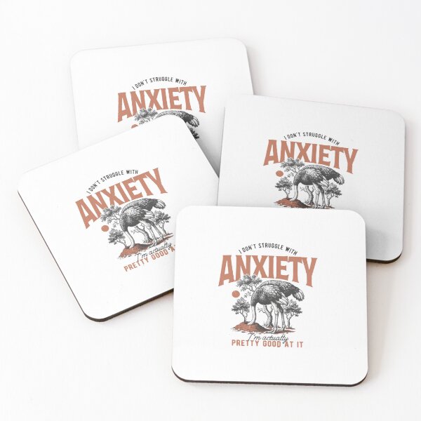 Item preview, I Don’t Struggle With Anxiety I’m Good At It — Funny Ostrich Retro designed and sold by Colorful-Garden.