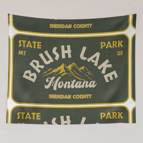 Item preview, Brush Lake State Park, Sheridan County, Montana, badge design designed and sold by Wanderful-roads.