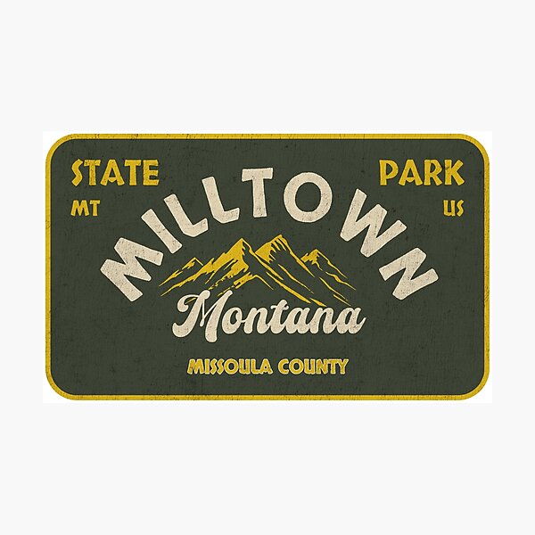 Item preview, Milltown State Park, Missoula County, Montana, badge design designed and sold by Wanderful-roads.