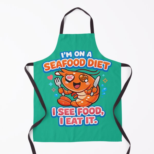 Item preview, I'm on a Seafood Diet I See Food I Eat It – Funny Food Humor Design designed and sold by rushaib.