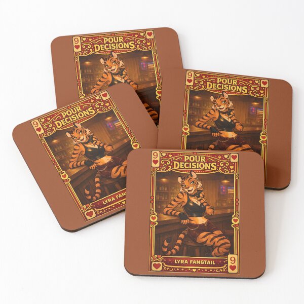 Item preview, Lyra Fangtail — Pour Decisions Collector Card Art designed and sold by A Sinister Sly.