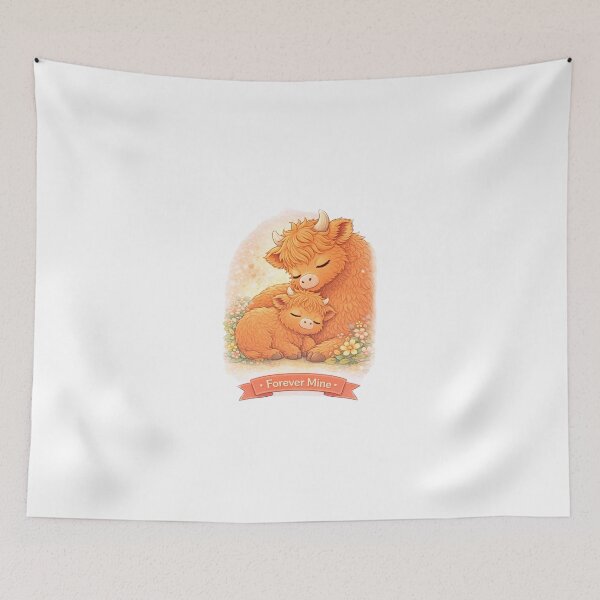 Item preview, Forever Mine – Highland Cow designed and sold by Creative and Humorous Arts.