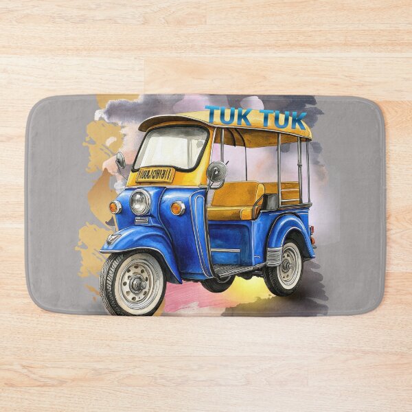 Item preview, Thailand Tuk Tuk Art – Colorful Vintage Taxi Illustration, Bangkok Travel Aesthetic, Retro Vehicle Design designed and sold by ChenEngEng.