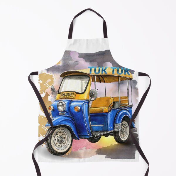 Item preview, Thailand Tuk Tuk Art – Colorful Vintage Taxi Illustration, Bangkok Travel Aesthetic, Retro Vehicle Design designed and sold by ChenEngEng.