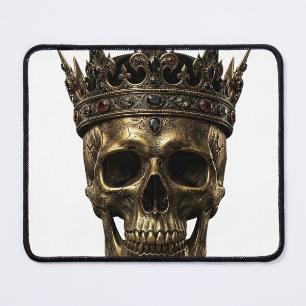 Item preview, Dark Crown Skull Gold Design – Gothic King Aesthetic – Luxury Skull Art T-Shirt, Sticker, Poster designed and sold by Black Throne.