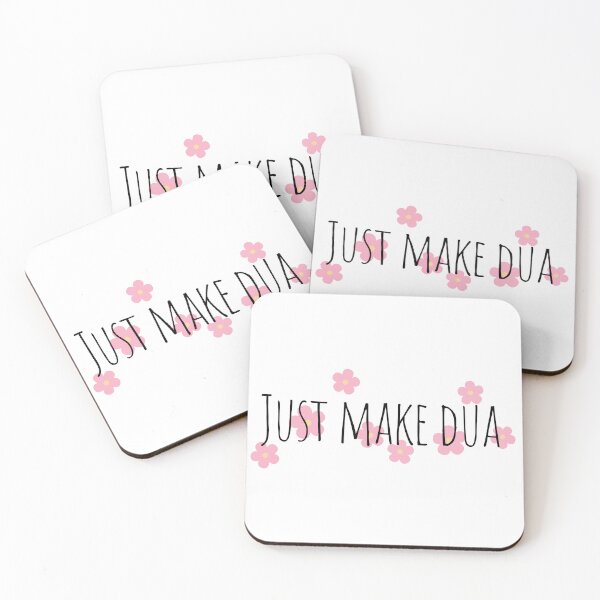Item preview, J‏ust Make Dua Islamic Wall Art – Cute Floral Muslim Quote designed and sold by Rosaglauca.
