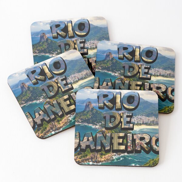 Item preview, Rio de Janeiro Coastal Skyline Desk Mat designed and sold by Fei Long Design Hub.
