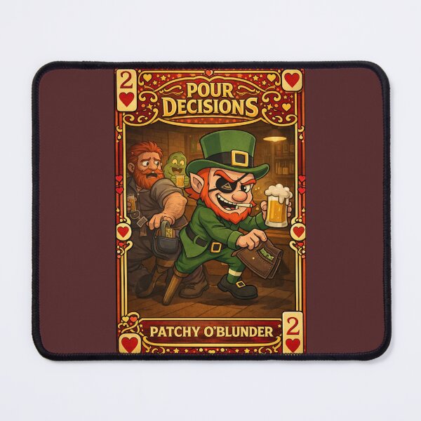 Item preview, Patchy O'Blunder — Pour Decisions Collector Card Art designed and sold by A Sinister Sly.