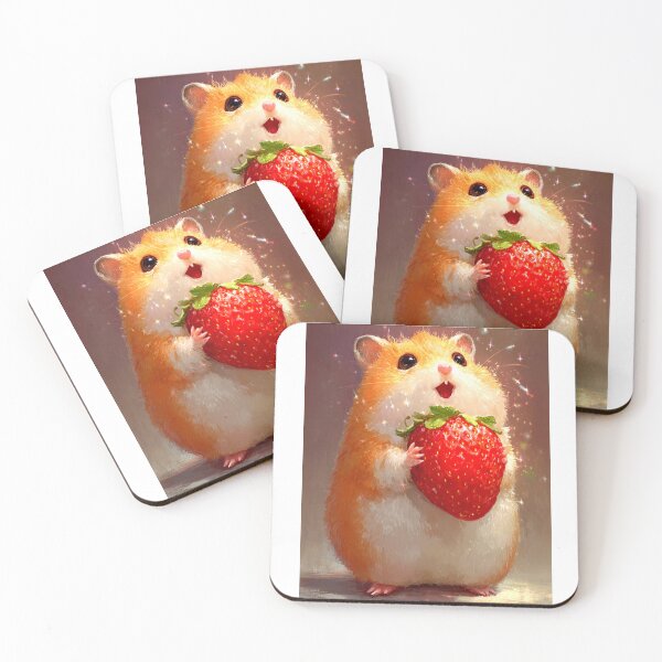 Item preview, Hamster with Strawberry   designed and sold by Utsav kadia.