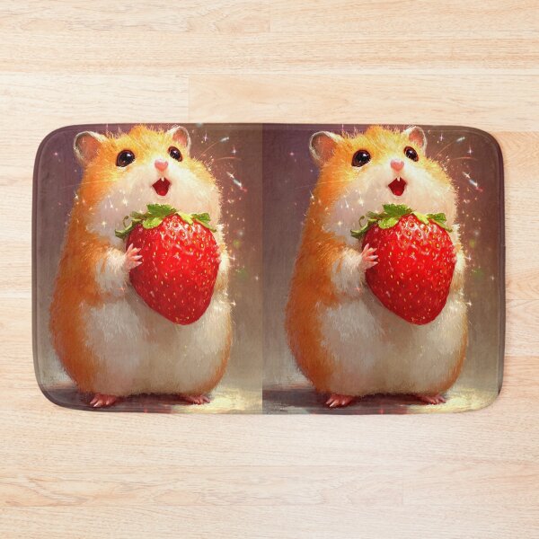 Item preview, Hamster with Strawberry   designed and sold by Utsav kadia.