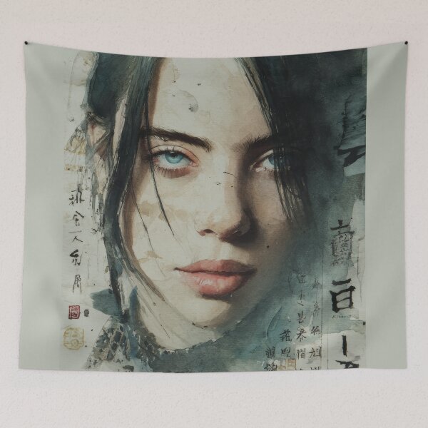 Item preview, Ocean Eyes Billie Sumi-e  designed and sold by AnimeArsenalPrints.