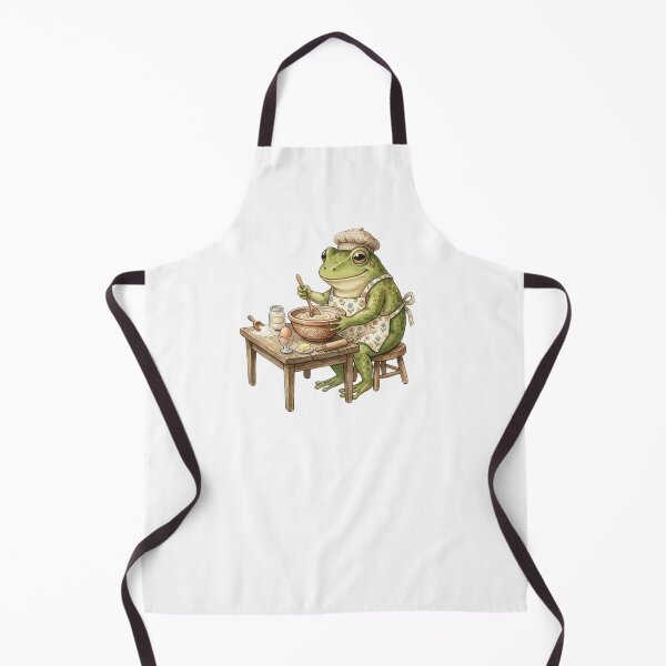 Item preview, Cute Frog Cooking – Chef Frog with Apron, Cozy Kitchen Cartoon designed and sold by SOUFIANE1991.