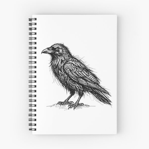 Item preview, Raven in Sketched Tattoo Style designed and sold by ClearStatements.