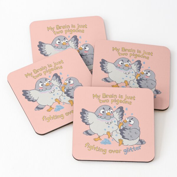 Item preview, My Brain Is Just Two Pigeons Fighting Over Glitter designed and sold by Itouchedabee.