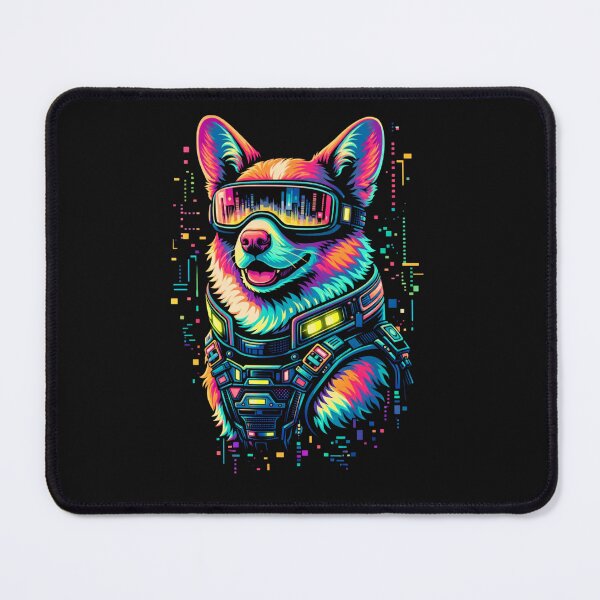 Item preview, Cyberpunk Corgi Neon – Synthwave Futuristic Dog Aesthetic designed and sold by GenArtWear.