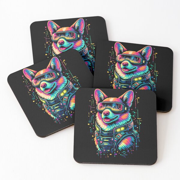 Item preview, Cyberpunk Corgi Neon – Synthwave Futuristic Dog Aesthetic designed and sold by GenArtWear.