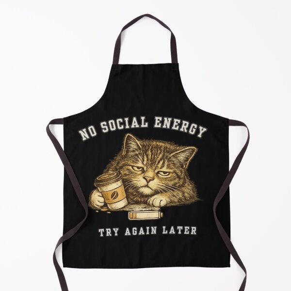 Item preview, No Social Energy Cat Shirt, Funny Introvert Cat Tee, Low Battery Coffee Cat Minimalist T-Shirt, Socially Drained Humor Design designed and sold by AdicretorDesign.