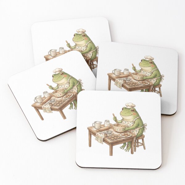Item preview, Cozy Frog Baker Making Cookies designed and sold by SOUFIANE1991.