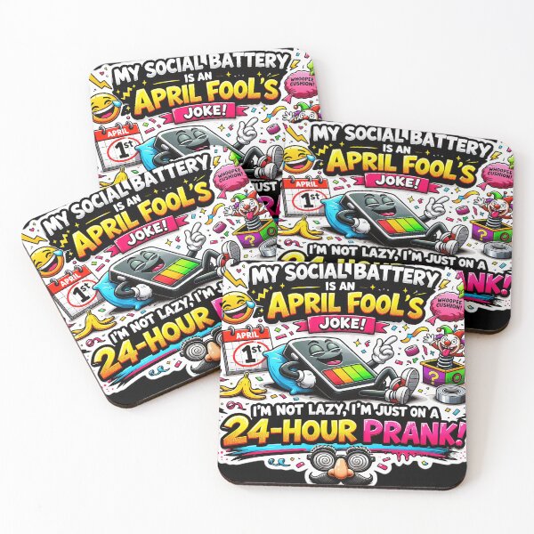 Item preview, Funny April Fool's Social Battery 24-Hour Prank Sticker designed and sold by TITAN AESTHETICS .
