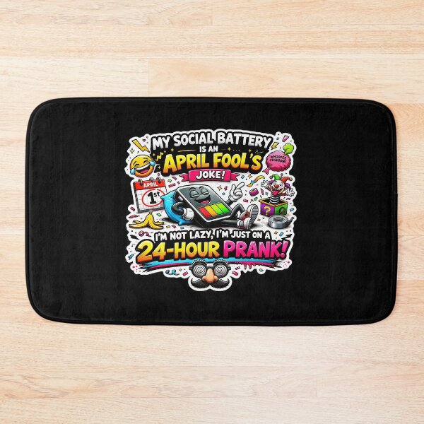 Item preview, Funny April Fool's Social Battery 24-Hour Prank Sticker designed and sold by TITAN AESTHETICS .