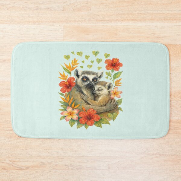 Item preview, Maternal love of lemurs in a rainforest designed and sold by the artedivino.