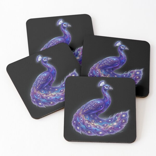Item preview, Cosmic Peacock Galaxy Feathers Celestial Bird Art designed and sold by MoonSoul Studio.