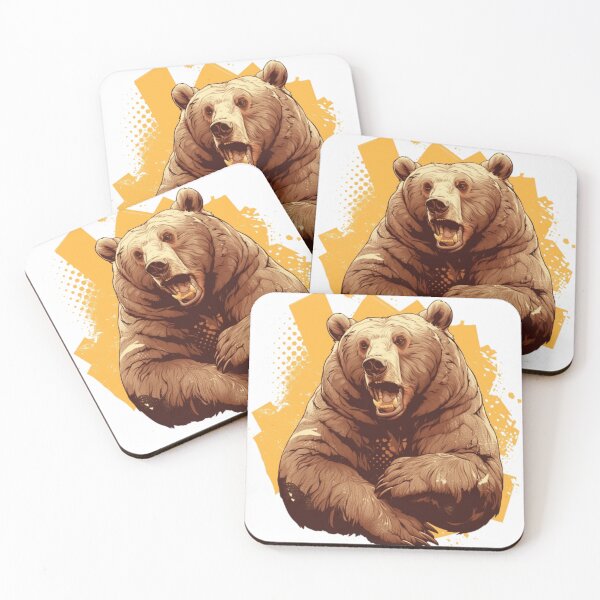 Item preview, Roaring Grizzly Bear Wild Nature Animal Illustration designed and sold by EkacaQ.