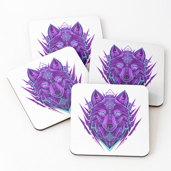 Item preview, Geometric Rave Wolf  designed and sold by BeastandBanshiLLC.