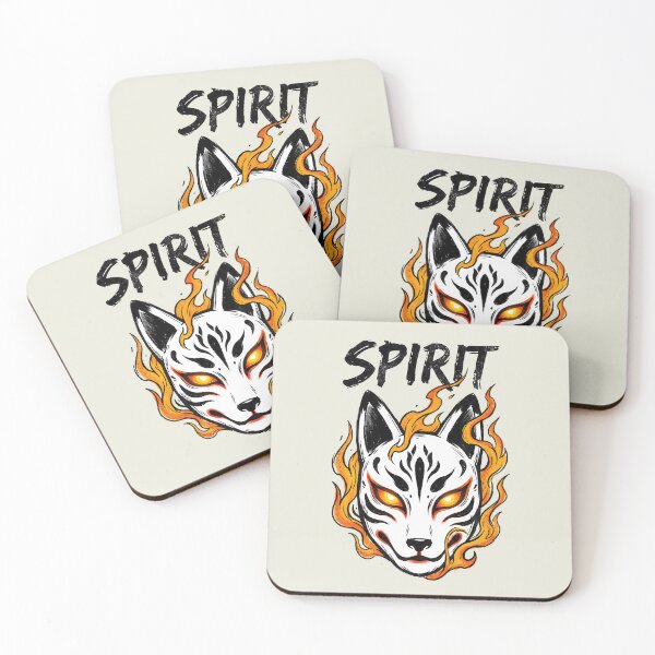 Item preview, Kitsune Spirit Mask in Flames designed and sold by AwesomeBeyondLimits.