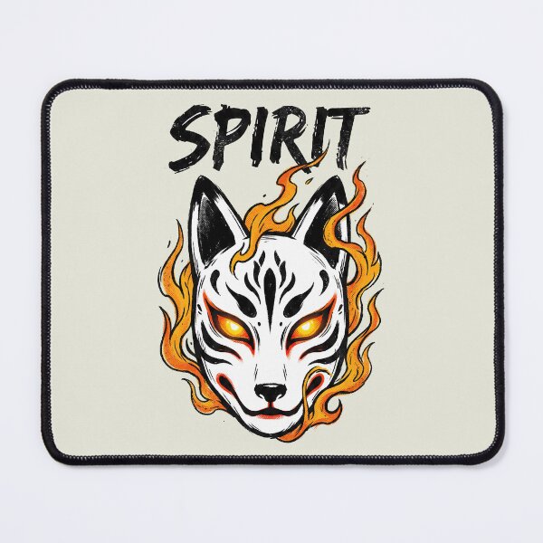 Item preview, Kitsune Spirit Mask in Flames designed and sold by AwesomeBeyondLimits.