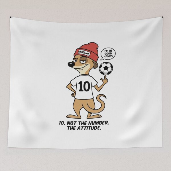 Item preview, 10. Not The Number. The Attitude. | Retro Soccer Meerkat designed and sold by mAXiBoOM.