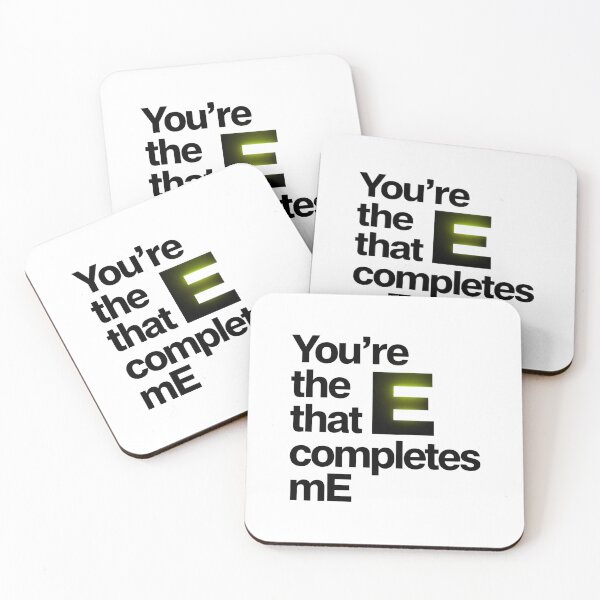 Item preview, You’re the E that completes mE” Typography Design – Playful Love Pun, Cute Word Art Sticker & T-Shirt designed and sold by MagicMakerPh.