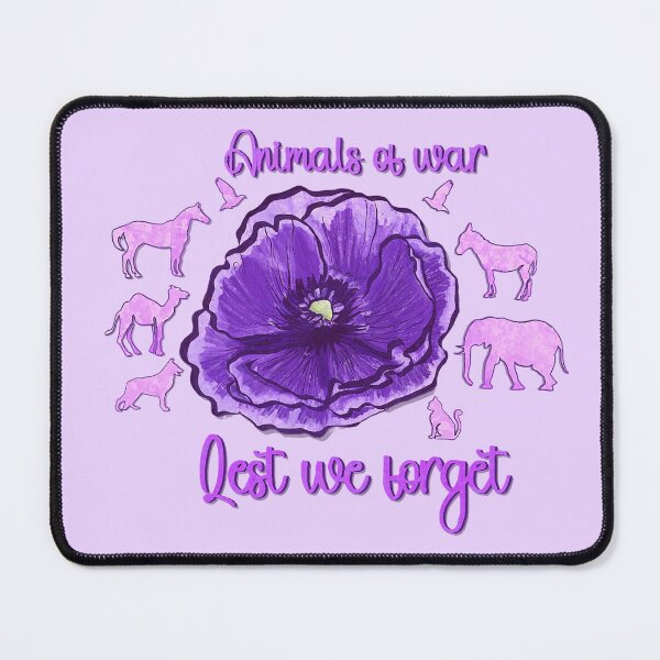 Item preview, Lest we forget - Animals of war purple poppy designed and sold by Amberroseartau.