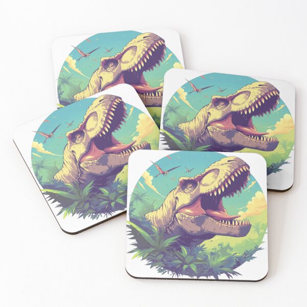 Item preview, T Rex Dinosaur Jungle Retro Prehistoric designed and sold by EkacaQ.