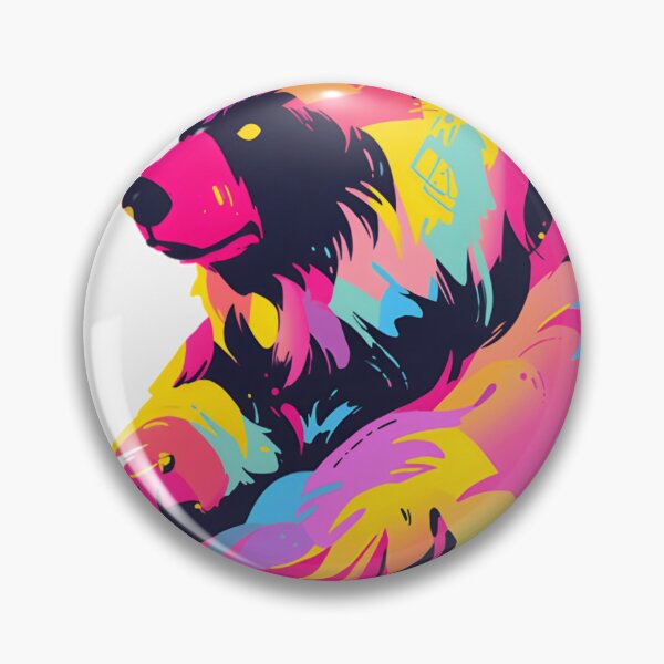Item preview, Colorful Neon Bear Street Art Style Animal designed and sold by UrraxQe.