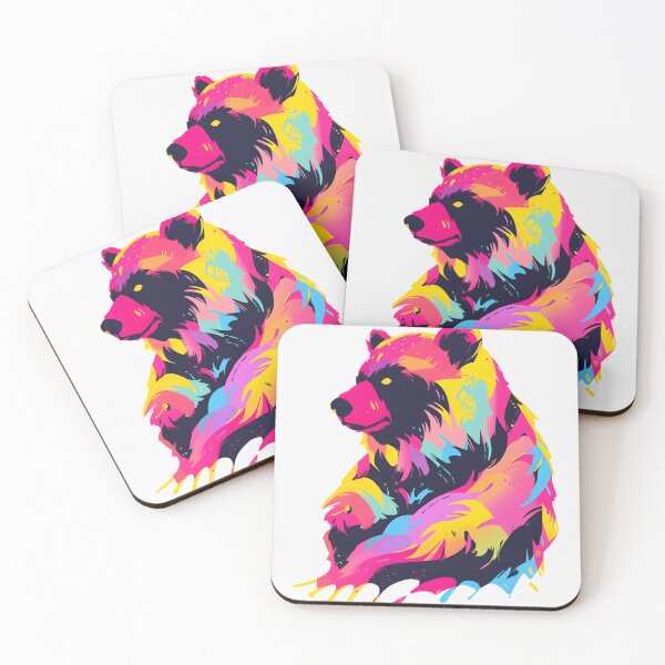 Item preview, Colorful Neon Bear Street Art Style Animal designed and sold by UrraxQe.