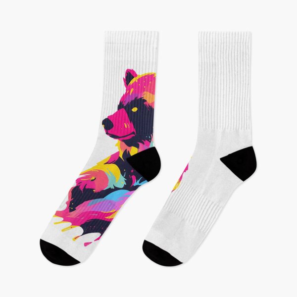 Item preview, Colorful Neon Bear Street Art Style Animal designed and sold by UrraxQe.
