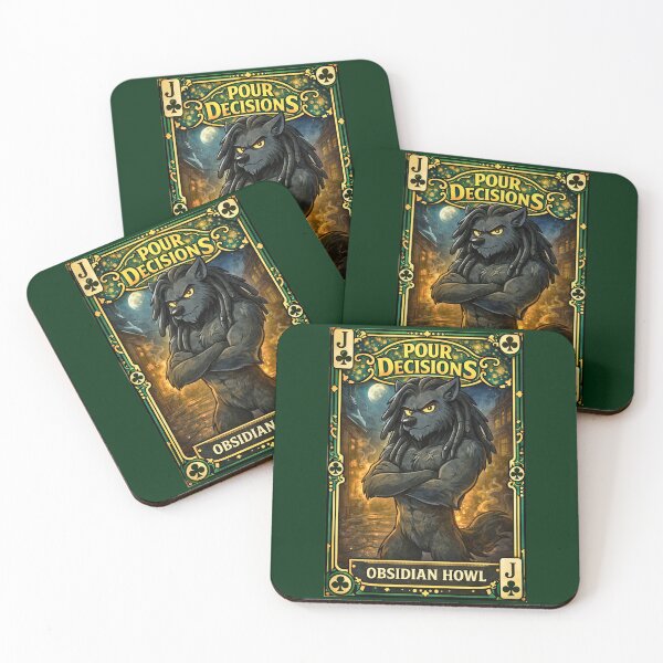 Item preview, Obsidian Howl – Clubs Jack | Pour Decisions Character Card designed and sold by A Sinister Sly.
