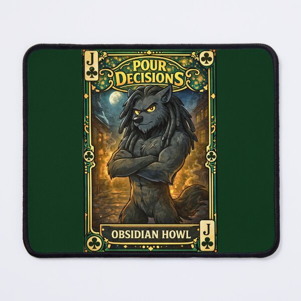 Item preview, Obsidian Howl – Clubs Jack | Pour Decisions Character Card designed and sold by A Sinister Sly.