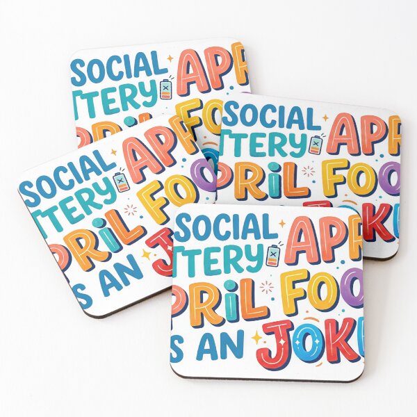 Item preview, Colorful My Social Battery is an April Fool’s Joke Typography designed and sold by TITAN AESTHETICS .