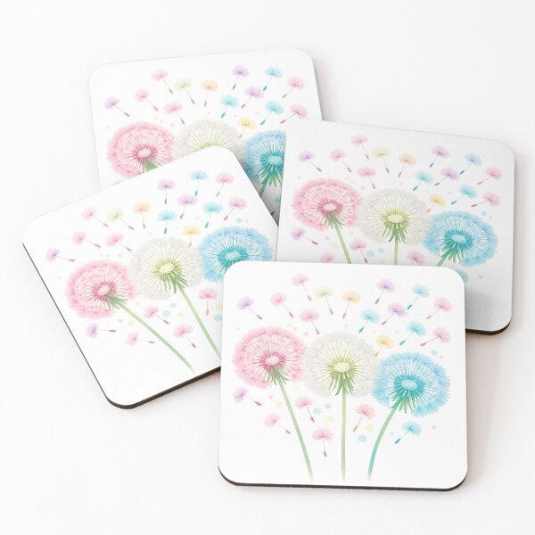 Item preview, Delicate dandelion seed heads in pastel colors – spring T-shirt design with flying seeds designed and sold by CoolContent Factory.