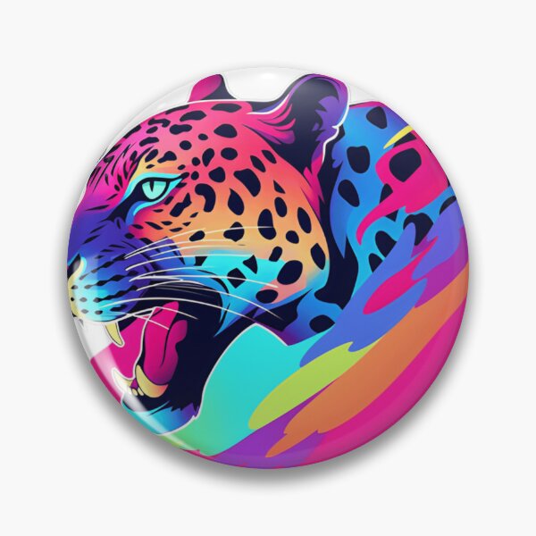 Item preview, Neon Leopard Roaring Wild Big Cat designed and sold by UrraxQe.