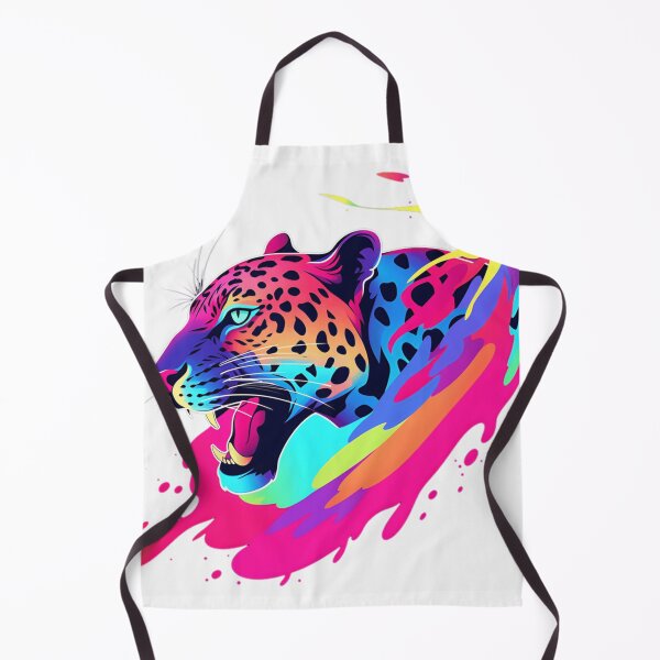 Item preview, Neon Leopard Roaring Wild Big Cat designed and sold by UrraxQe.