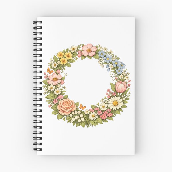 Item preview, Vintage Floral Wreath Spring – Hand-drawn Floral T-Shirt Design designed and sold by CoolContent Factory.