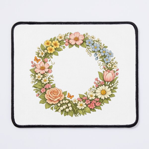 Item preview, Vintage Floral Wreath Spring – Hand-drawn Floral T-Shirt Design designed and sold by CoolContent Factory.