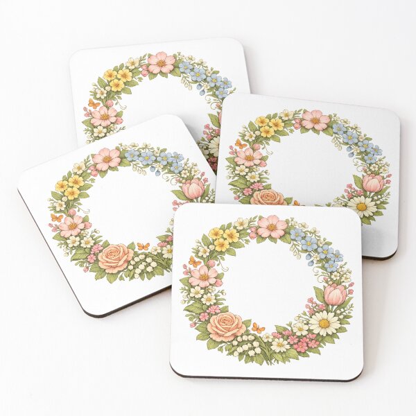 Item preview, Vintage Floral Wreath Spring – Hand-drawn Floral T-Shirt Design designed and sold by CoolContent Factory.