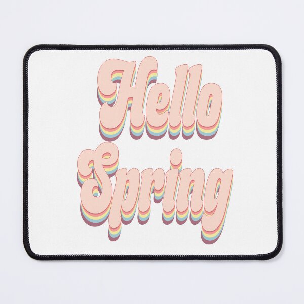 Item preview, Hello Spring Floral Typography – Cute Spring Aesthetic Design – Pastel Seasonal Nature Art designed and sold by Marty Party .