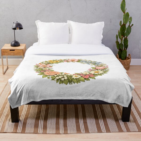 Item preview, Corona floral vintage de primavera – Diseño de camiseta floral dibujado a mano designed and sold by CoolContent Factory.